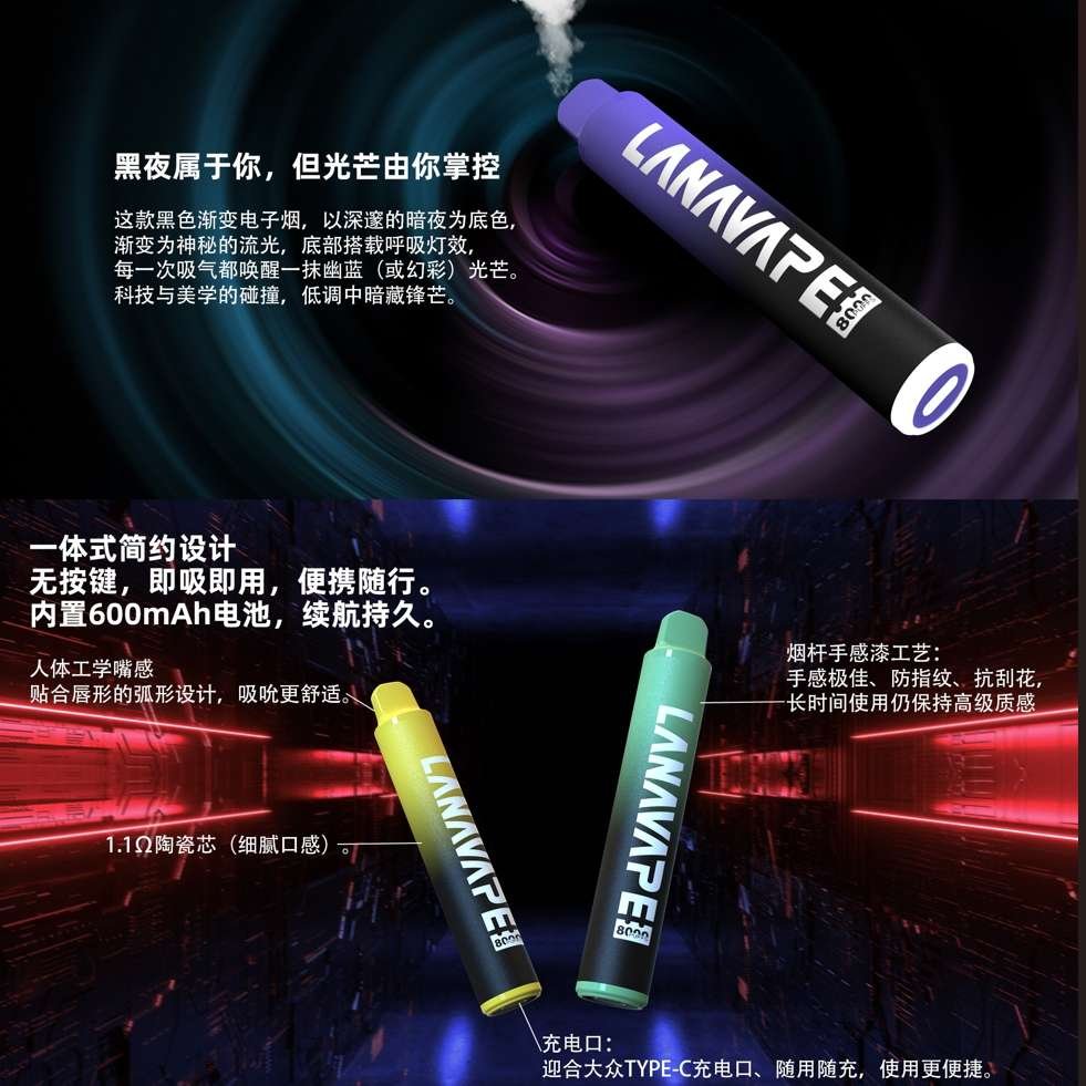 LANA8000口一次性電子煙 | Lana Zolt 8000 Puffs | Lana拉娜拋棄式電子煙 | 可充電一次性電子煙 | 台灣現貨速發-3天內送達